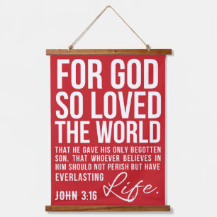 John 3:16 For God so Loved the World Hanging Tapestry