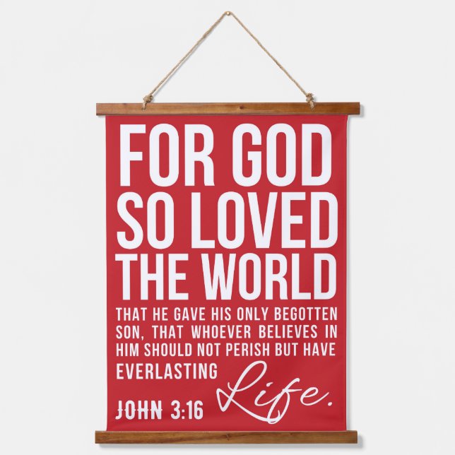 John 3:16 For God so Loved the World Hanging Tapestry (Front)