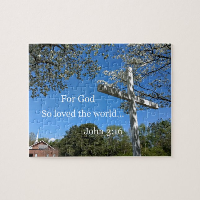 John 3:16 For God so loved the world Jigsaw Puzzle (Horizontal)