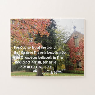 John 3:16 For God so loved the world Jigsaw Puzzle