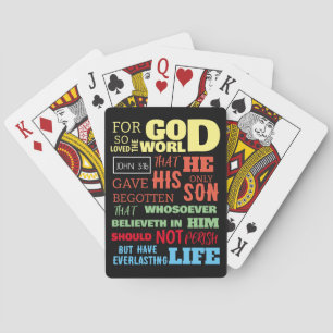 JOHN 3:16 FOR GOD SO LOVED THE WORLD POKER CARDS