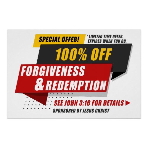 John 316 Forgiveness  Redemption Special Offer  Poster
