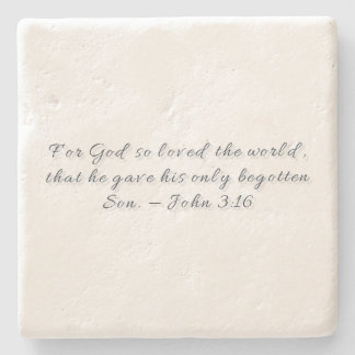 John 3:16, Gift Stone Coaster
