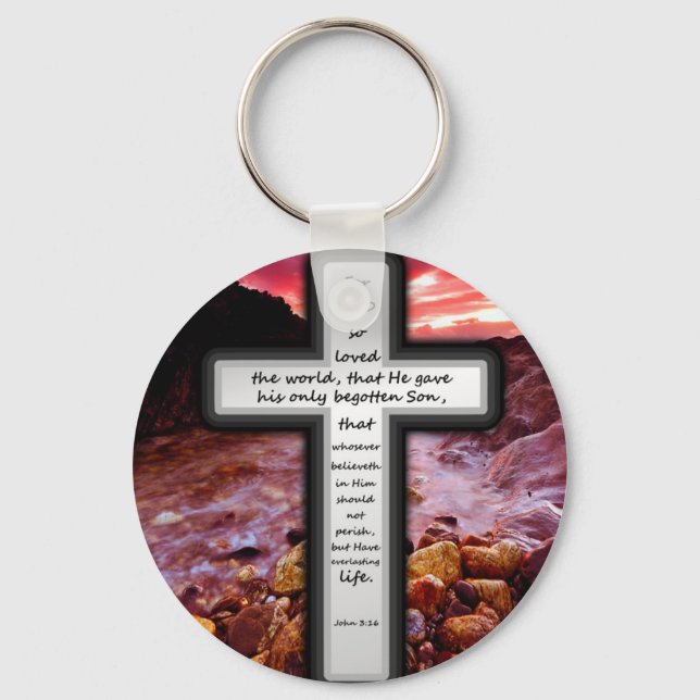 John 3:16 Gifts Keychain (Front)