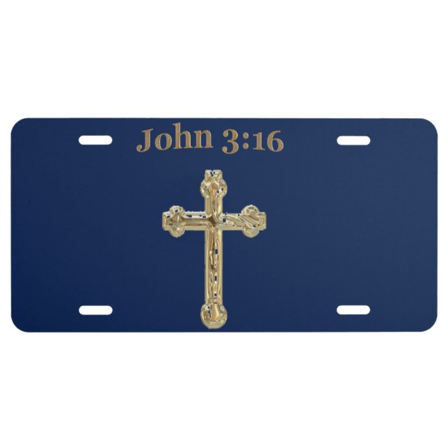 John 3:16 gifts license plate (Front)