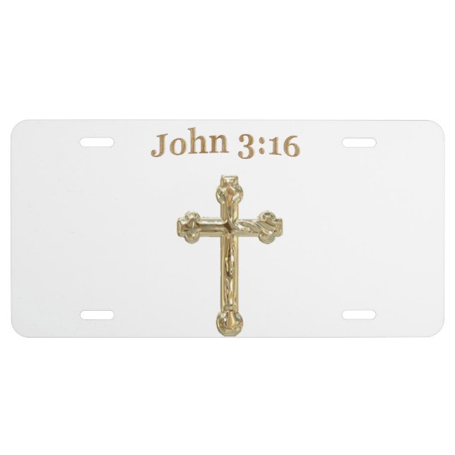 John 3:16 gifts license plate (Front)