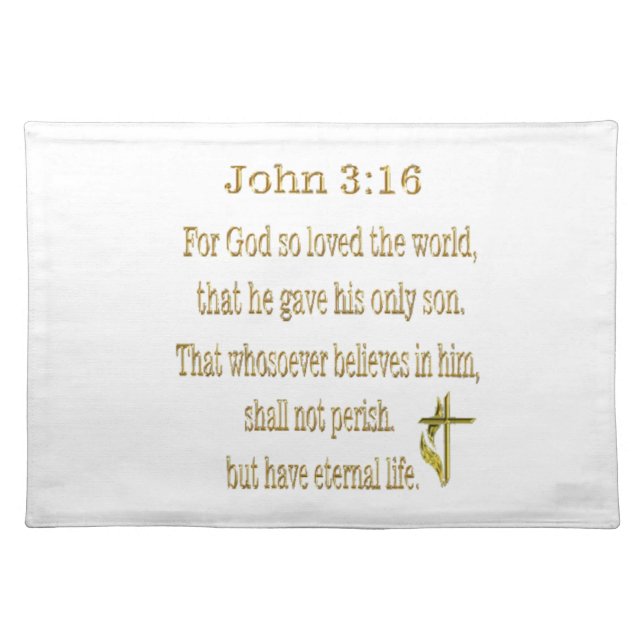 John 3:16 Gifts Placemat (Front)