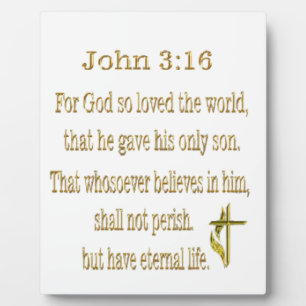 John 3:16 Gifts Plaque
