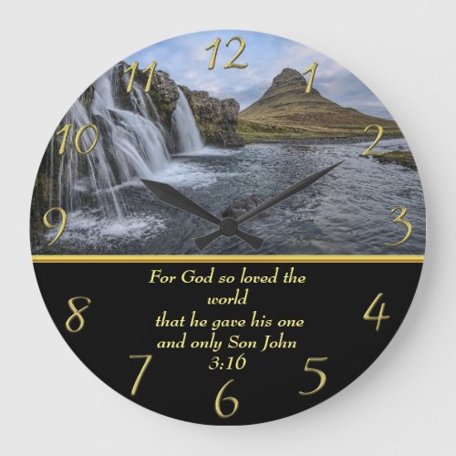 John 316 God so loved   Large Clock