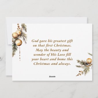 John 3:16 God so Loved the World Bible Christmas Holiday Card | Zazzle