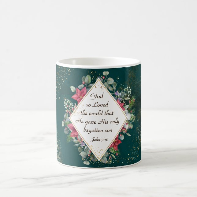 John.3:16 God so Loved the World, Christmas Coffee Mug (Center)
