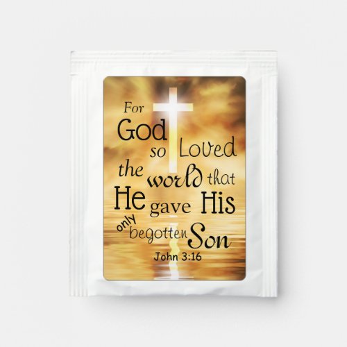 John 316 God So Loved the World Coffee Cocoa Tea Bag Drink Mix