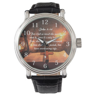 John 3:16 God so loved the world glowing lantern Watch