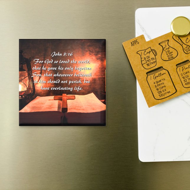 John 3:16 God so loved the world, lantern Magnet (John 3:16 God so loved the world, lantern Magnet
)