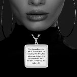 John 3:16 Gospel SALVATION Silver Plated Necklace<br><div class="desc">Old English black text of the most famous Bible verse ever that states how much God loves the world (us) and will save all those who believe in Jesus that he died for our sins and rose from the grave. John 3:16</div>