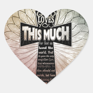John 3:16 heart sticker