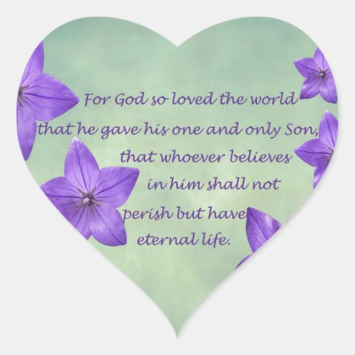 John 316 heart sticker