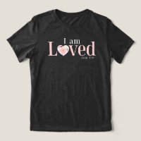 John 3:16 I Am Loved Floral Heart Christian