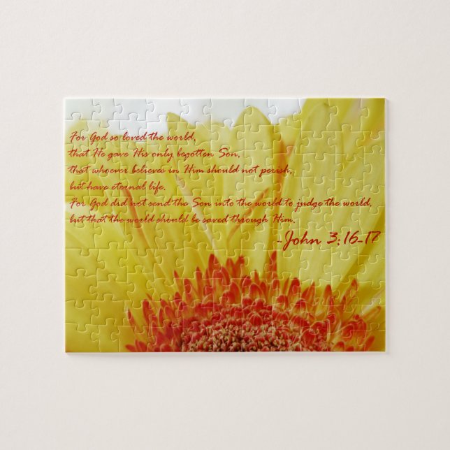 John 3:16 in Spring Jigsaw Puzzle (Horizontal)