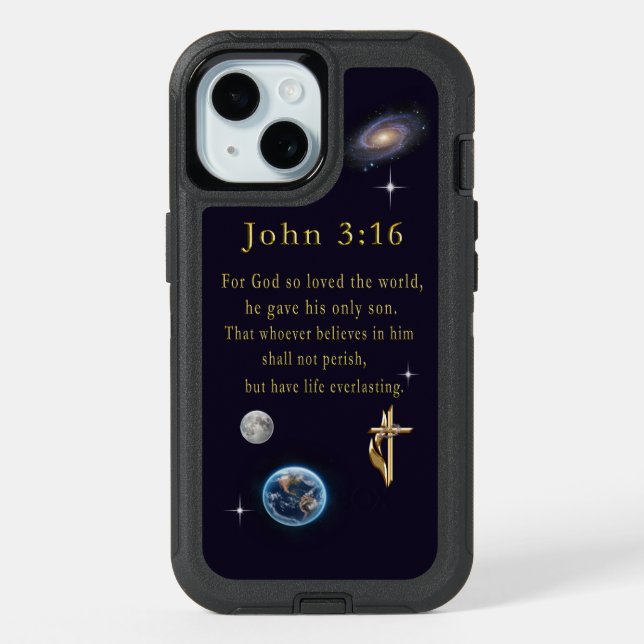 John 3:16 iPhone 15 case (Back)