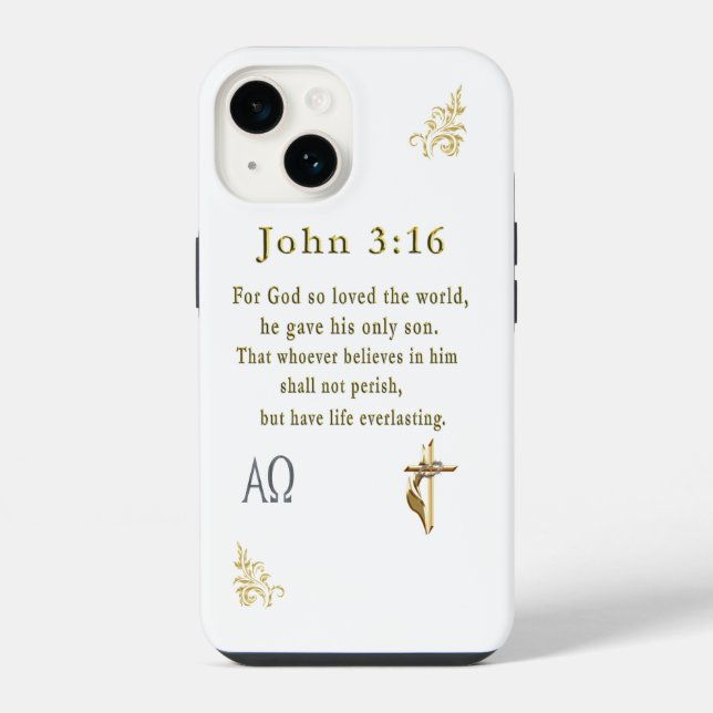 John 3:16 iphone case (Back)