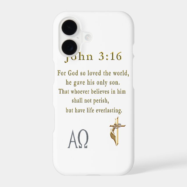 John 3:16 iphone case (Back)