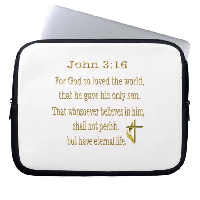 John 3:16  items laptop sleeve (Front)