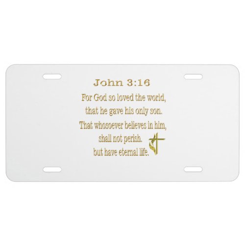 John 316  items license plate