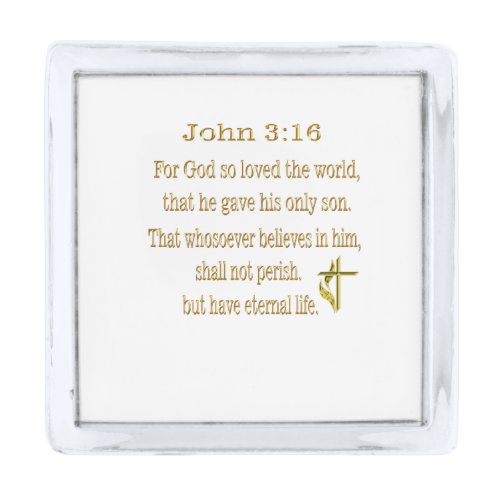 John 316  items silver finish lapel pin