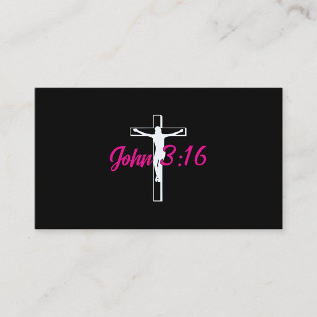 John 3 16 Jesus Cross Business Card (Front)