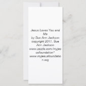 John 3:16 Jesus Loves You and Me scripture card (Back)