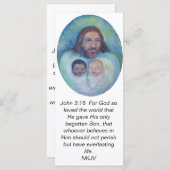 John 3:16 Jesus Loves You and Me scripture card (Front/Back)