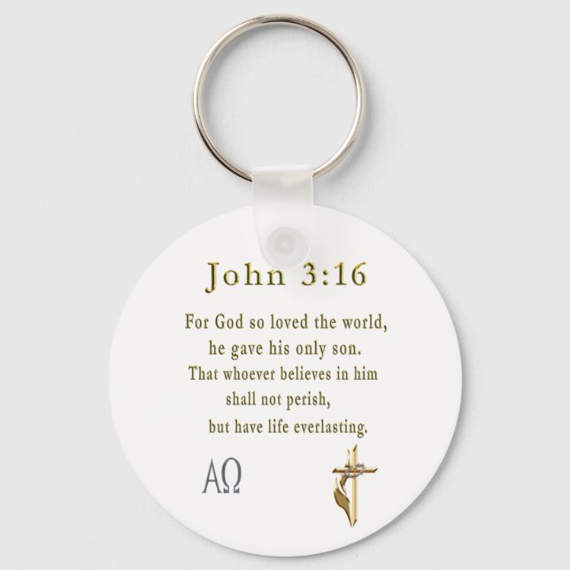 John 3:16 keychain (Front)