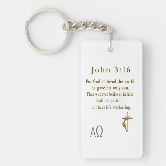 John 3:16 keychain (Front)