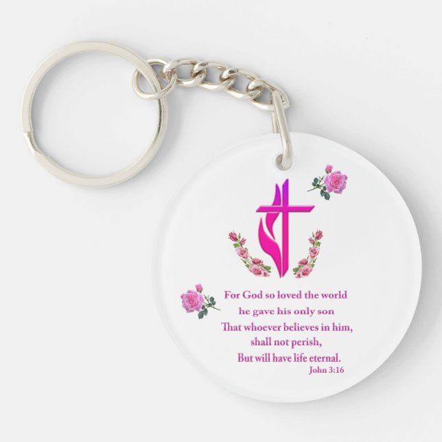 John 3:16 keychain (Front)