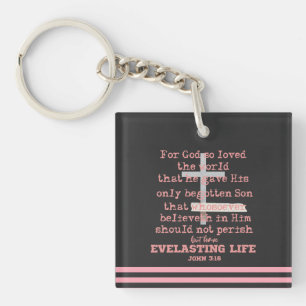 John 3.16 keychain