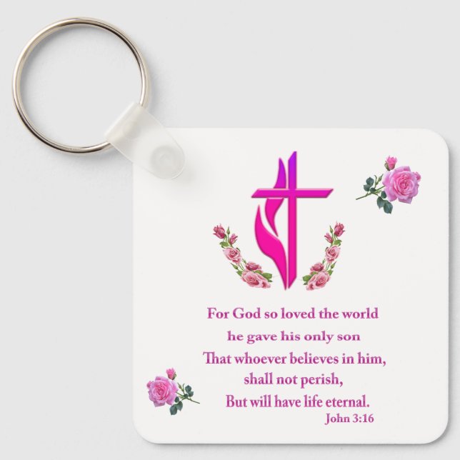 John 3:16 keychain (Front)