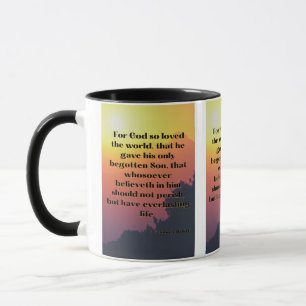 John 3:16 KJV Bible Verse Pic Two-Tone Mug