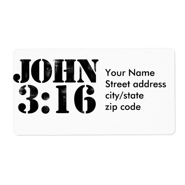 John 3:16 label (Front)
