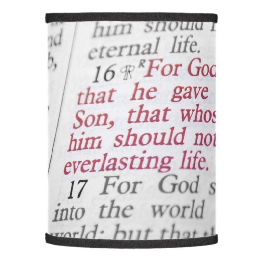John 3:16 lamp shade (Left)
