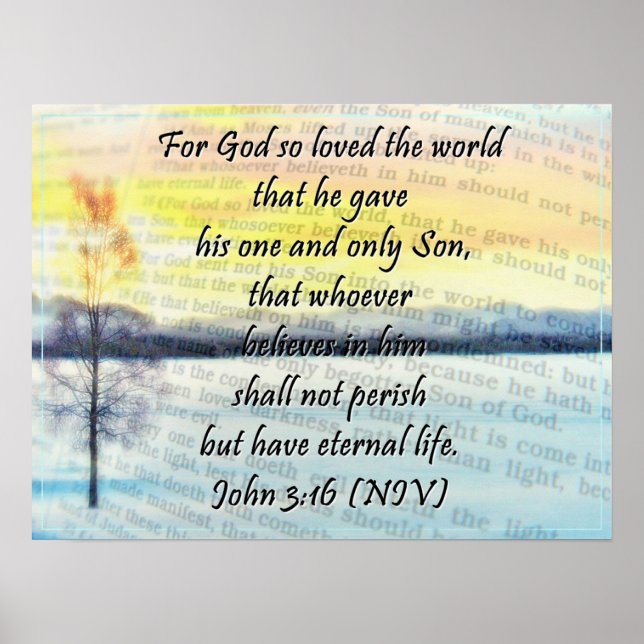 John 3:16 Large Poster (Front)