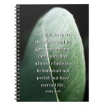 John 3:16 Leaf Nature Photography Art Bible Verse Notebook