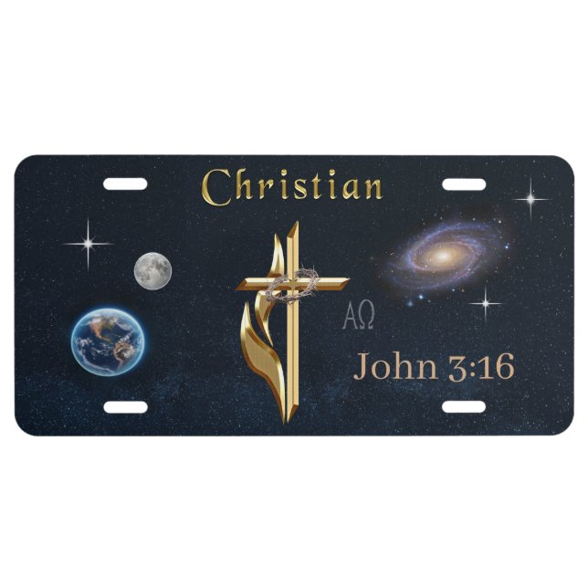John 3:16 license plate (Front)