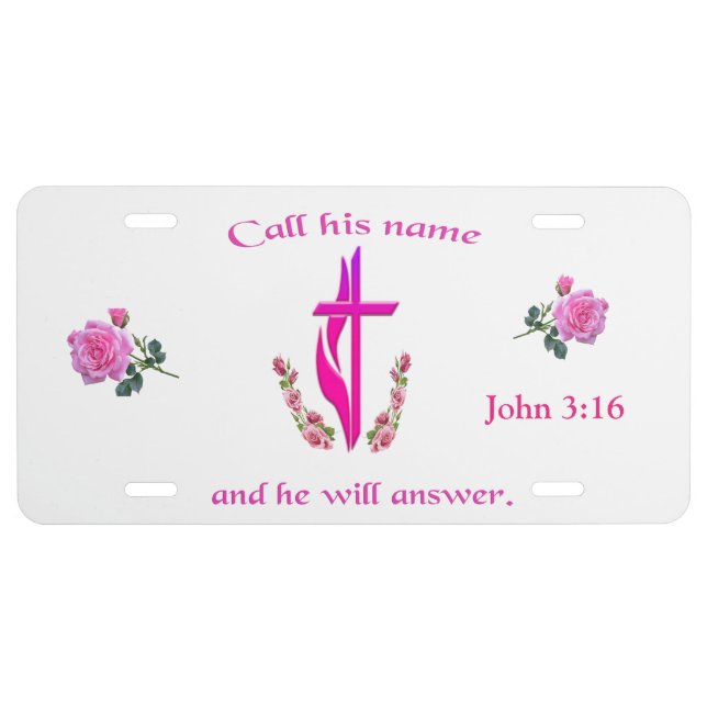 John 3:16 license plate (Front)