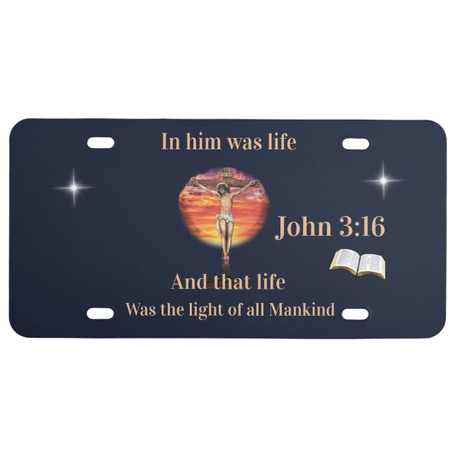 John 3:16 license plate (Front)