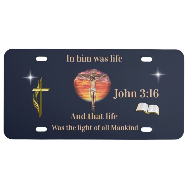 John 3:16 license plate (Front)