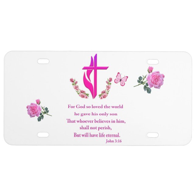 John 3:16 license plate (Front)