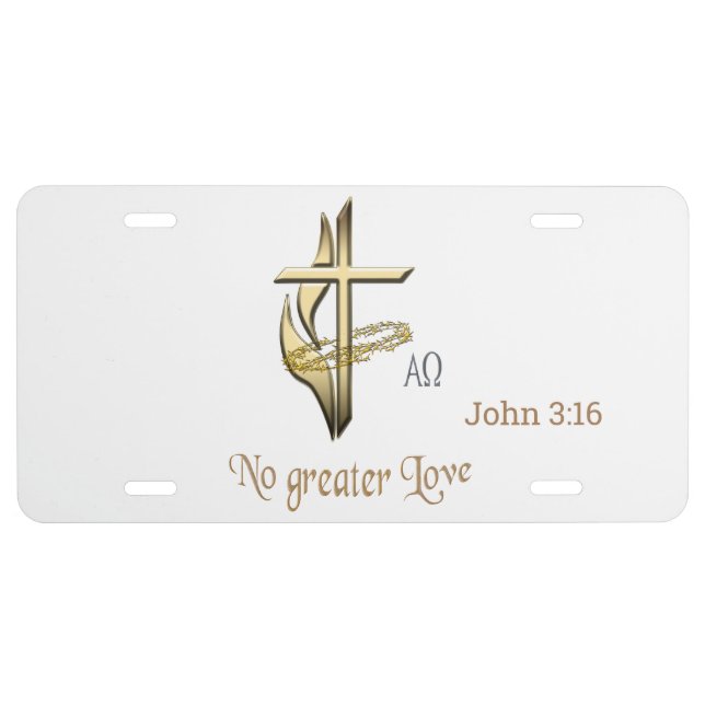 John 3:16 license plate (Front)