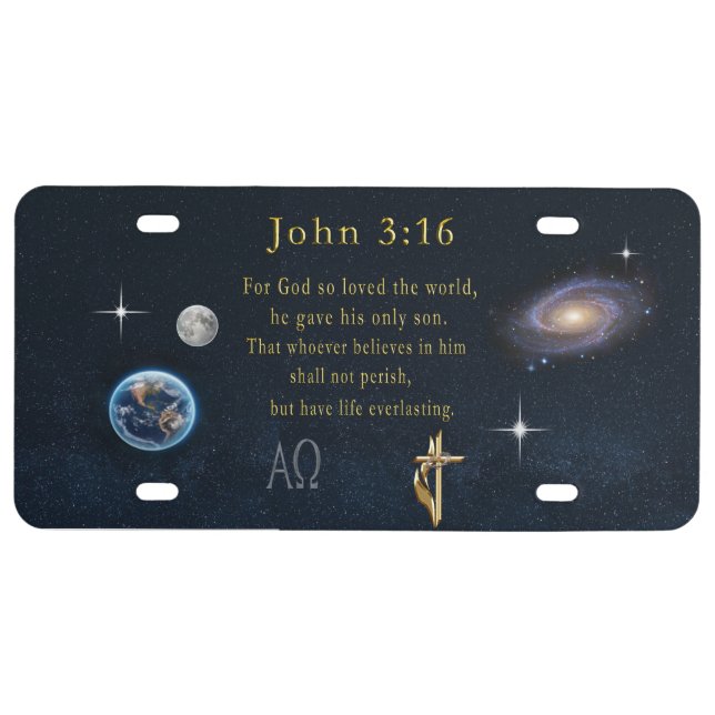 John 3:16 license plate (Front)