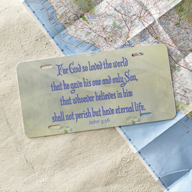 John 3:16 license plate (In Situ)